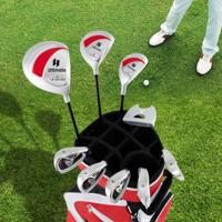 Compleet Golfclubs-set Rechtshandig Voor Dames Golfsets met Draagtas Rood