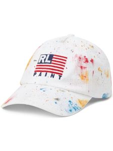 Polo Ralph Lauren spray-paint effect cotton cap - Blanc