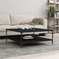 Salontafel 100x100x40 cm bewerkt hout zwart