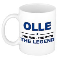 Naam cadeau mok/ beker Olle The man, The myth the legend 300 ml   - - thumbnail