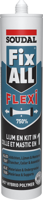 Soudal Fix ALL Flexi | Lijm- en voegkit | 125 ml - 131095 Soudal Fix ALL Flexi | Lijm- en voegkit | 125 ml - 131095