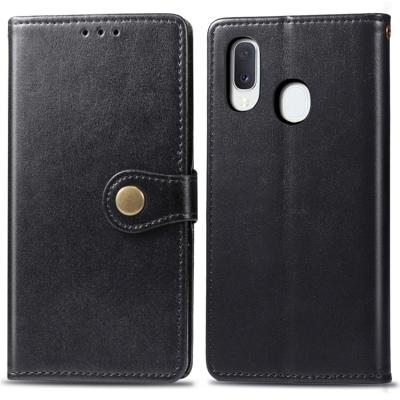 Retro effen kleur lederen gesp mobiele telefoon bescherming lederen draagtas met Lanyard & fotolijstjes & kaartsleuf & portemonnee & beugel functie vo