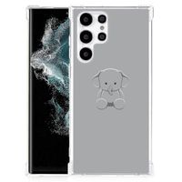 Samsung Galaxy S22 Ultra Stevig Bumper Hoesje Grijs Baby Olifant