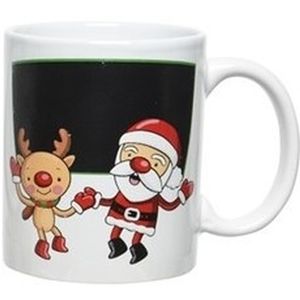 Kerst beker/mok 300 ml rendier/kerstman