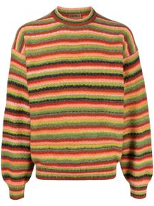 Zegna stripped cashmere-wool blend jumper - Orange