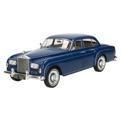 Modelauto/speelgoedauto Rolls Royce Silver Cloud III - donkerblauw - 30 cm - schaal 1:18