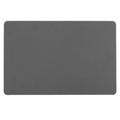 Secret de Gourmet tafel placemat - PU-leer/leer look - grijs - 45 x 30 cm - Tafel onderleggers