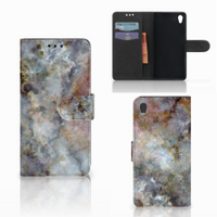 Sony Xperia Z5 | Z5 Dual Bookcase Marmer Grijs - thumbnail