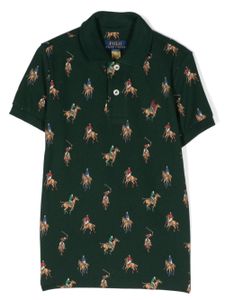 Ralph Lauren Kids polo en coton à imprimé graphique - Vert