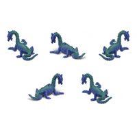 Safari Zeedraken speelfiguren 2 cm BPA-vrij blauw 192-delig