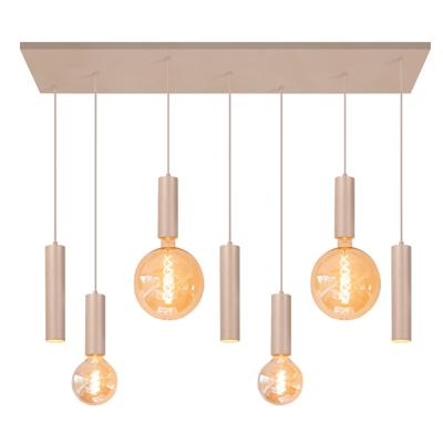Highlight Design hanglampLocarno 7-lichts zand bruin - O1081.03