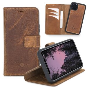 NorthLife - iPhone 11 Pro - Lederen Afneembare 2-in-1 bookcase hoes - Cognac