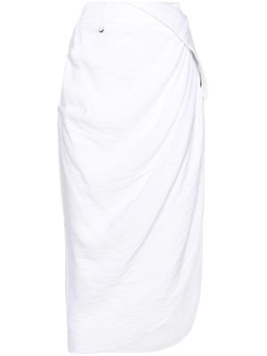 Jacquemus jupe à design asymétrique - Blanc