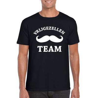 Vrijgezellenfeest Team t-shirt - zwart - voor heren - vrijgezellen party - korte mouwen