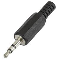 TRU COMPONENTS 595194 Jackplug 3,5 mm Stekker, recht Aantal polen: 3 Stereo Zwart 1 stuk(s)