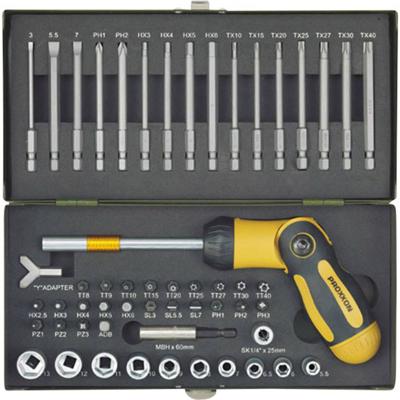 Proxxon Industrial 23104 Bitset 54-delig Binnen-zesrond (TX), Inbus, Plat, Kruiskop Pozidriv, Kruiskop Phillips