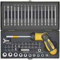 Proxxon Industrial 23104 Bitset 54-delig Binnen-zesrond (TX), Inbus, Plat, Kruiskop Pozidriv, Kruiskop Phillips