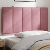 Hoofdbordkussen 100 cm fluweel roze