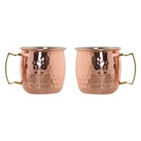 Set van 2 mokken Home ESPRIT Gouden 480 ml