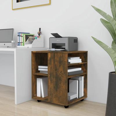 Rolkast 60x53x72 cm bewerkt hout gerookt eikenkleurig