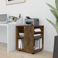 Rolkast 60x53x72 cm bewerkt hout gerookt eikenkleurig