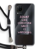 Christian Grey: Huawei P40 Lite Transparant Hoesje met koord