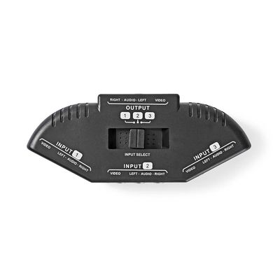 Nedis Composiet Video-Switch | 3 poorten | Zwart | 1 stuks - VSWI2403BK VSWI2403BK