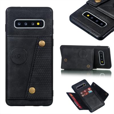 Lederen beschermhoes voor Galaxy S10 (zwart)