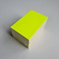 Prijskaart blanco fluor geel 8x12cm100st