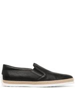 Tod's espadrilles à logo embossé - Noir