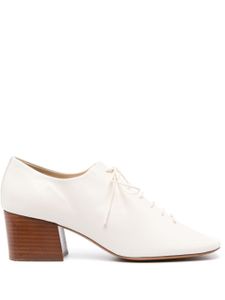 LEMAIRE richelieus Souris 60 mm en cuir - Blanc