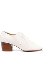 LEMAIRE richelieus Souris 60 mm en cuir - Blanc