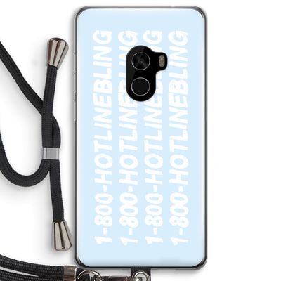 Hotline bling blue: Xiaomi Mi Mix 2 Transparant Hoesje met koord