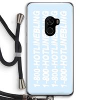 Hotline bling blue: Xiaomi Mi Mix 2 Transparant Hoesje met koord