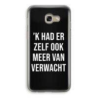 Meer verwacht - Zwart: Samsung Galaxy A5 (2017) Transparant Hoesje Meer verwacht - Zwart: Samsung Galaxy A5 (2017) Transparant Hoesje
