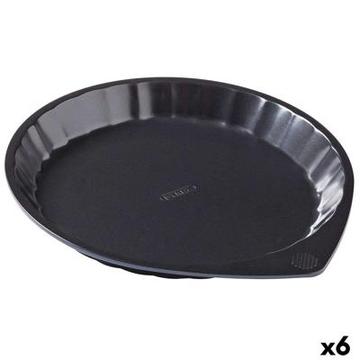 Cakevorm Pyrex Magic Zwart Metaal Plat Cirkelvormig Ø 30 cm 6 Stuks