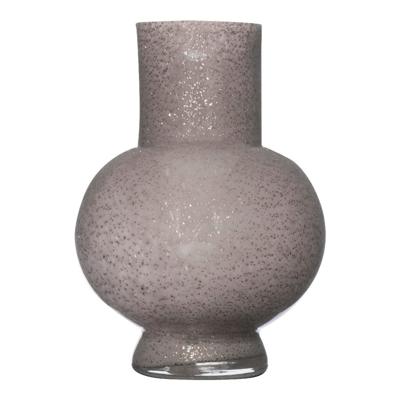 Hakbijl Glass Bloemenvaas Deborah - grijs - glas - D20 x H 26 cm
