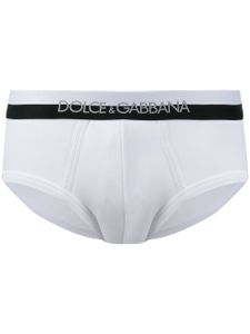 Dolce & Gabbana boxer à bande logo - Blanc