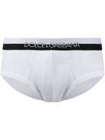 Dolce & Gabbana boxer à bande logo - Blanc