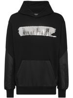 Plein Sport hoodie à logo embossé - Noir