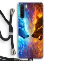 Fire & Ice: Oppo A91 Transparant Hoesje met koord