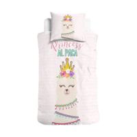 Dekbedovertrek Katoen Princess Al Paca Dieren 140x200 Cm Verkoelend Little Monster - Dekbed-Discounter.nl