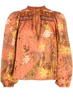 Ulla Johnson blouse Rana à col noué - Orange