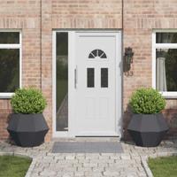 VidaXL Plantenbak 2 pcs antraciet 75 x 75 x 60 cm staal