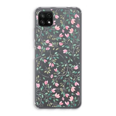 Sierlijke bloemen: Samsung Galaxy A22 5G Transparant Hoesje