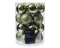 Kerstbal glas d6 cm rosemarijn 20st - Decoris