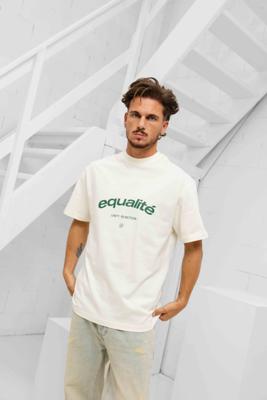 Equalité Celeste Oversized T-Shirt Heren Gebroken Wit/Groen - Maat S - Kleur: Gebroken WitGroen | Soccerfanshop