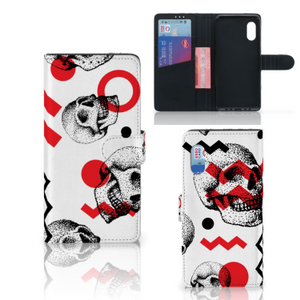 Telefoonhoesje met Naam Samsung Xcover Pro Skull Red