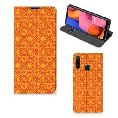 Samsung Galaxy A20s | Hoesje met Magneet | Batik Oranje