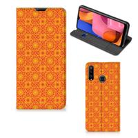 Samsung Galaxy A20s | Hoesje met Magneet | Batik Oranje